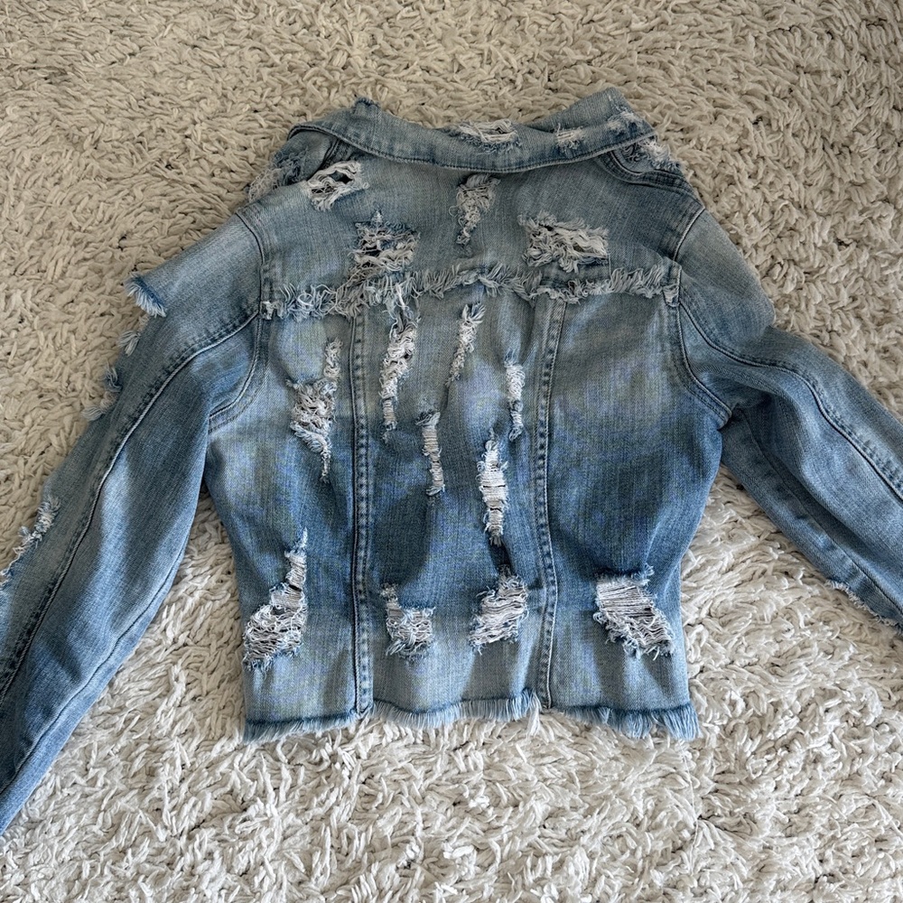Cello Ripped Light Blue Jean Jacket - Picture 4 of 4